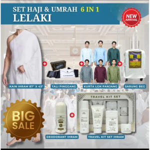 AL-HARAMAN 6 IN 1 SET HAJI UMRAH (FOR MEN)